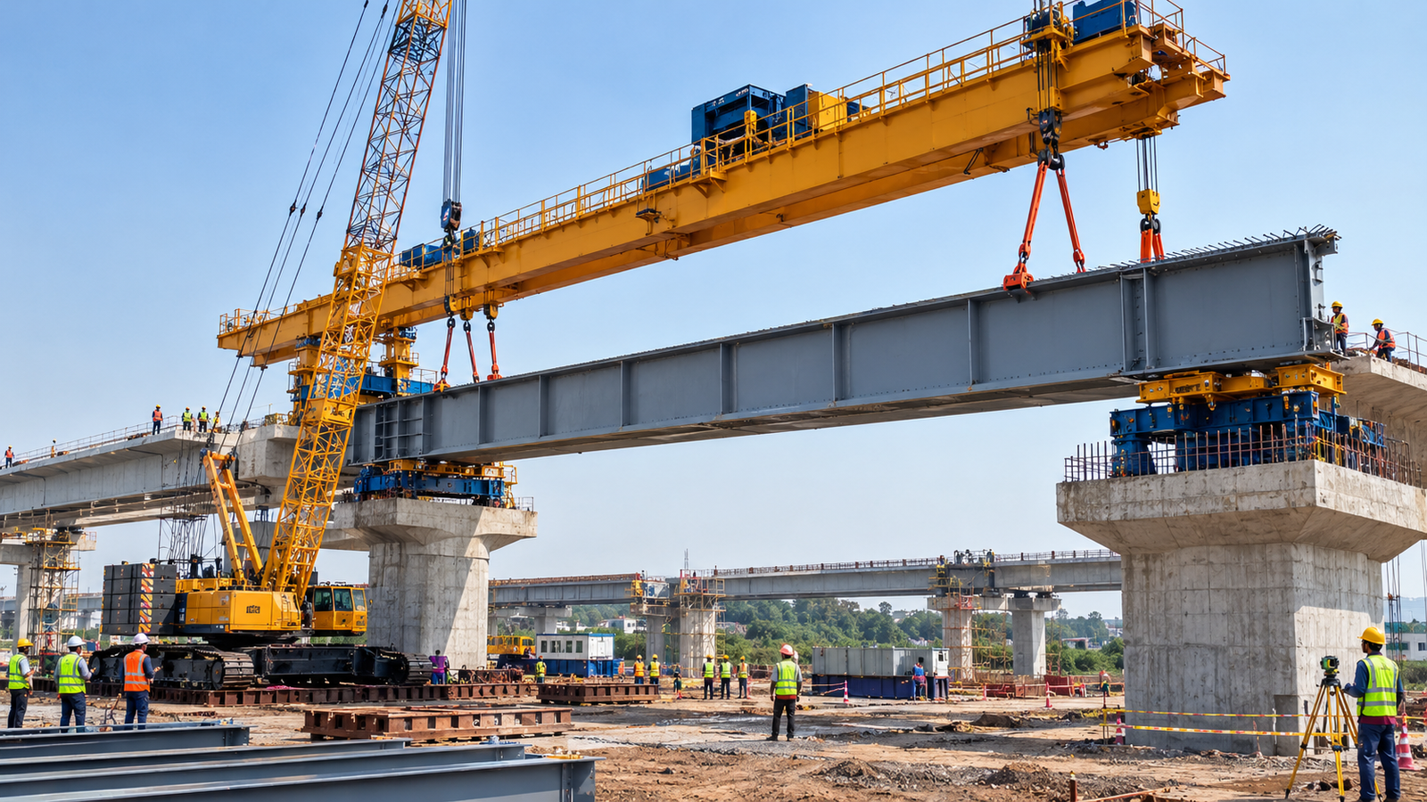 Elevated Viaduct Girder Installation