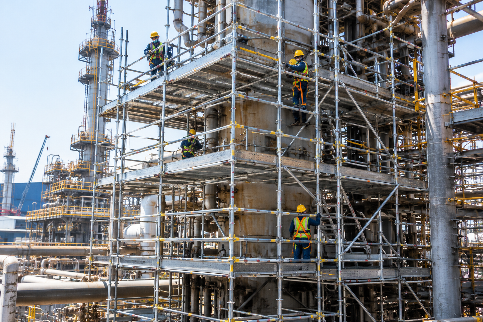 Industrial Scaffolding at a Chemical Plant