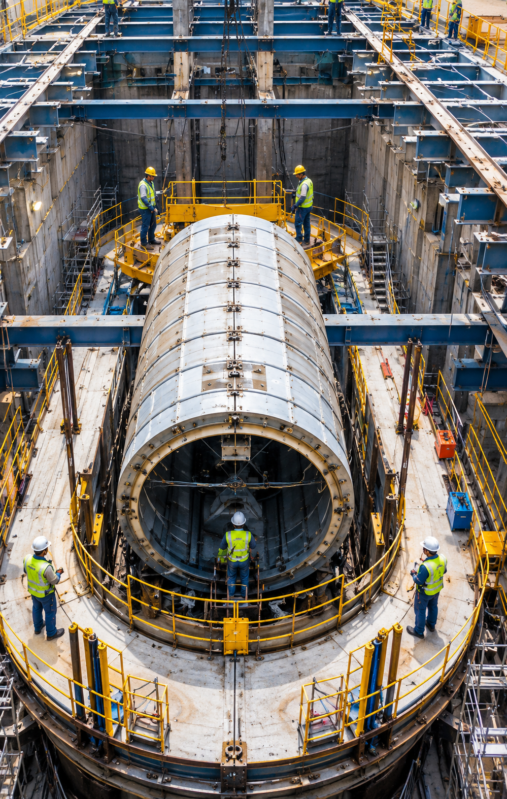 Overhead Metro Construction Shaft