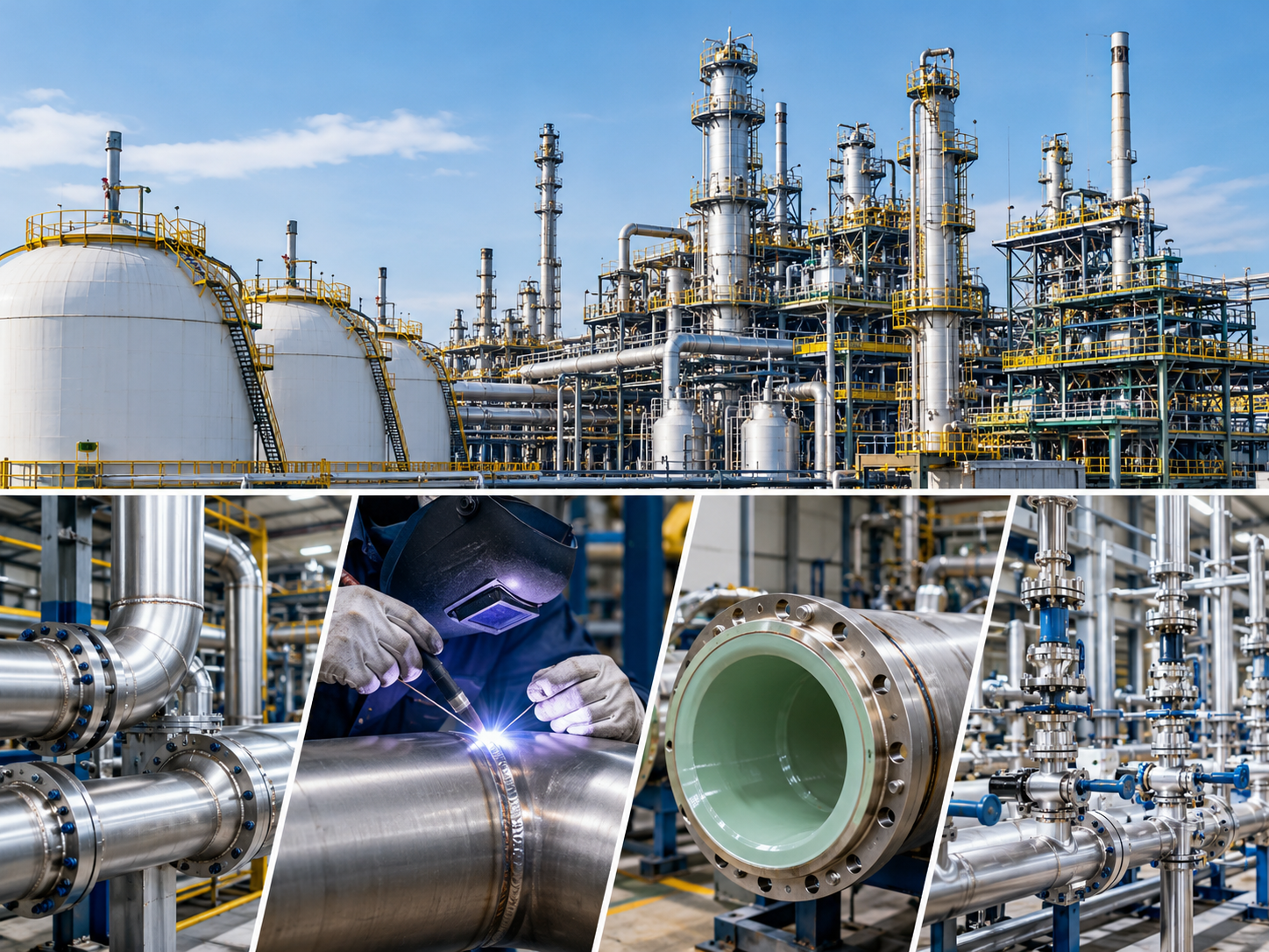 Petrochemical Plant and Piping Montage