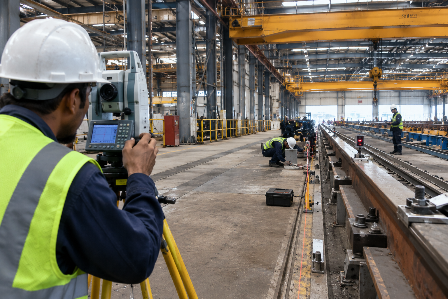Precision Alignment in Industrial Hall
